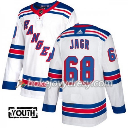 Dětské Hokejový Dres New York Rangers Jaromir Jagr 68 Bílá 2017-2018 Adidas Authentic